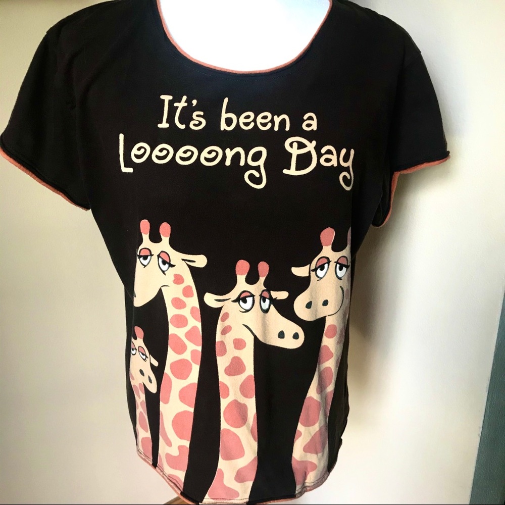 Lazy One Giraffe Tee Size: Small